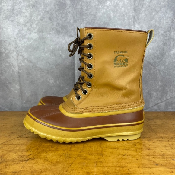 Sorel 1964 Premium Women’s Insulated Duck Boots Brown Leather Weatherproof US 7 - Picture 4 of 12